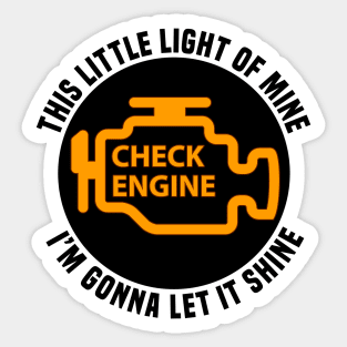 Check Engine Light Sticker